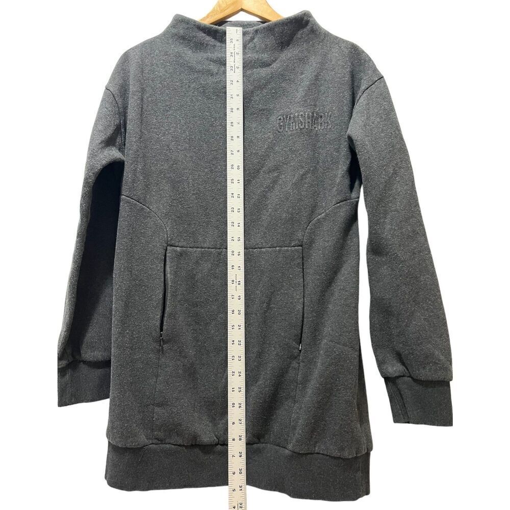 Gymshark SoSoft Mock Neck Tunic Sweatshirt Size Medium Gray Long - Picture 7 of 7